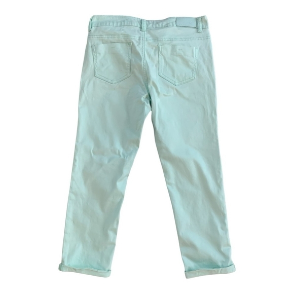 Women’s Jeans Buffalo David Bitton Rolled Hem Cropped Jeans Mint Cotton Denim - Picture 3 of 6